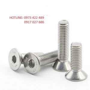 Bulong inox lục giác chìm đầu bằng (đầu côn) - tiêu chuẩn DIN 7991
